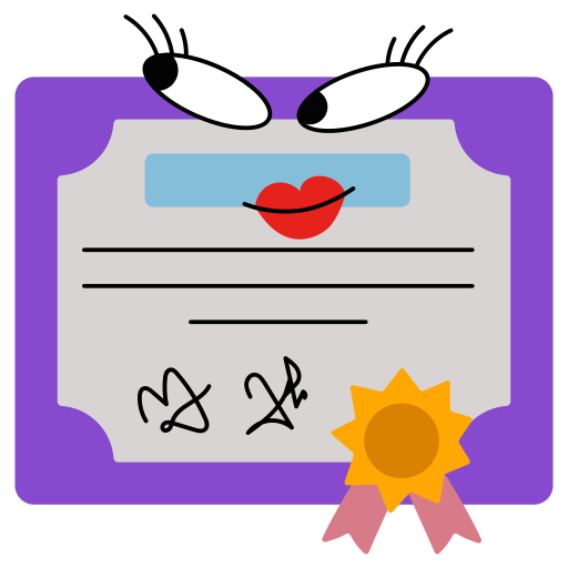 Сертификат Generic Sticker Color Fill иконка
