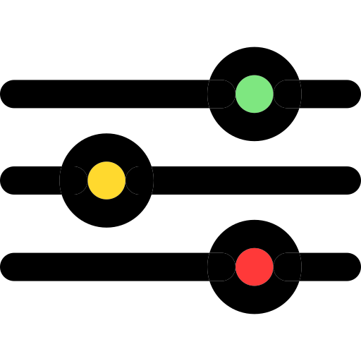contrôle de l'égaliseur Generic color lineal-color Icône