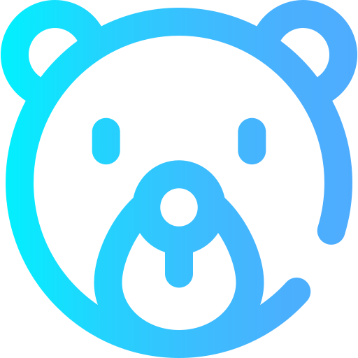 niedźwiedź polarny Super Basic Omission Gradient ikona