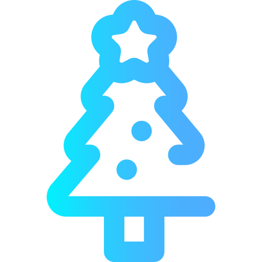 Christmas tree Super Basic Omission Gradient icon