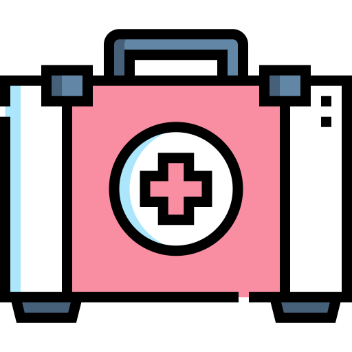 First aid bag Detailed Straight Lineal color icon