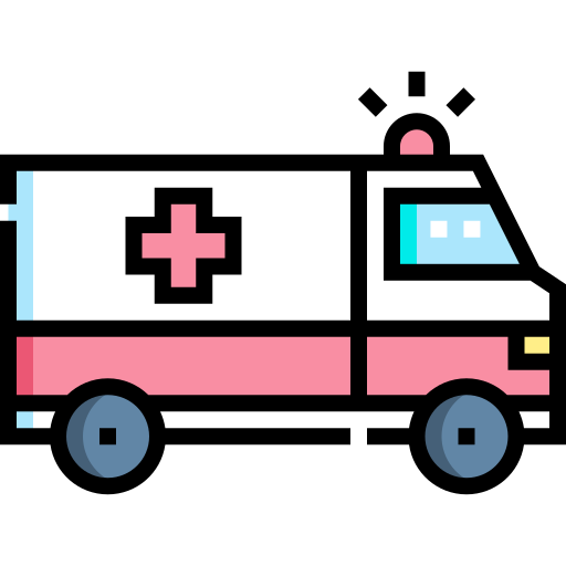 Ambulance Detailed Straight Lineal color icon
