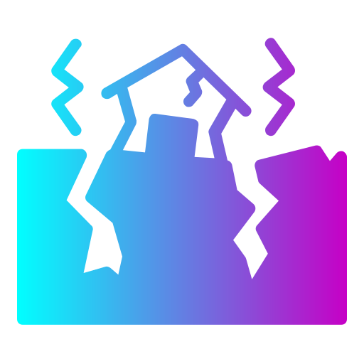 Earthquake Generic gradient fill icon