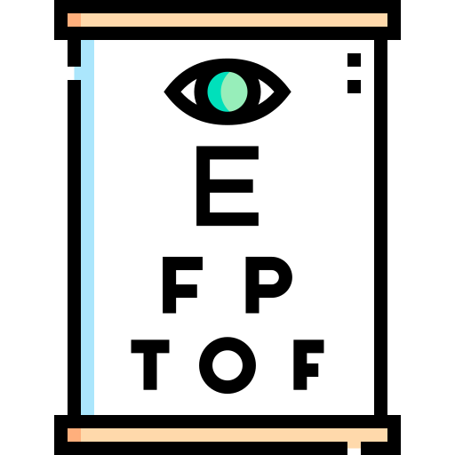 Eye exam Detailed Straight Lineal color icon