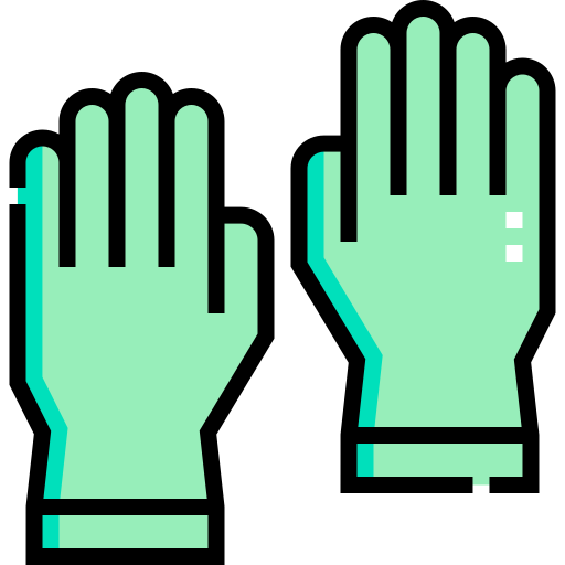 手袋 Detailed Straight Lineal color icon