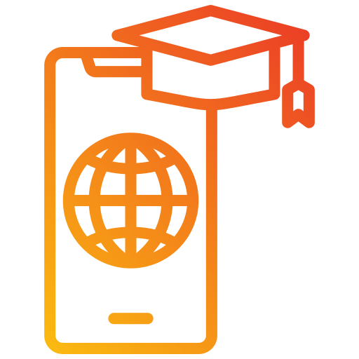 Mobile education Generic gradient outline icon