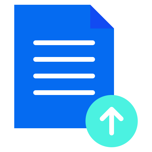 Upload document Generic color fill icon