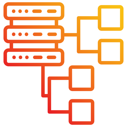 Database Generic gradient outline icon