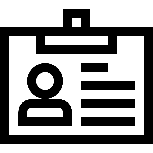 idカード Basic Straight Lineal icon