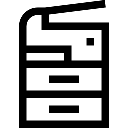 kserokopiarka Basic Straight Lineal ikona