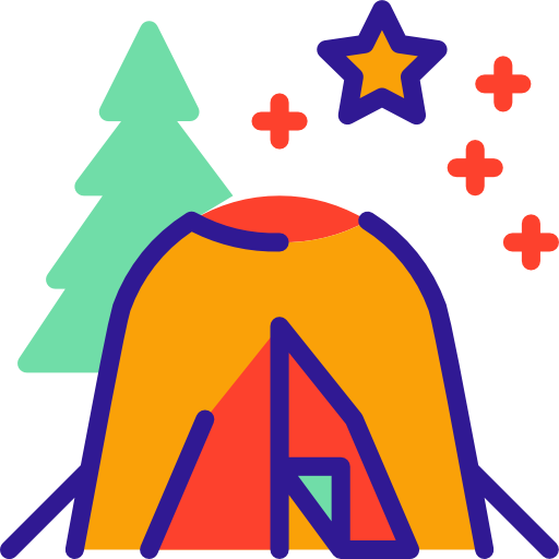 キャンプ Wanicon Lineal Color icon