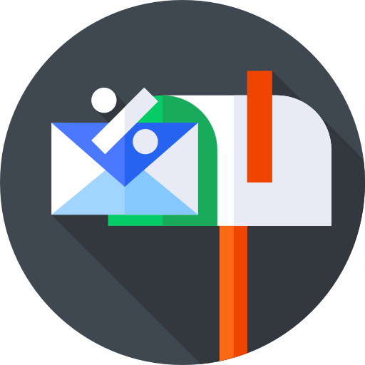 Mail box Flat Circular Flat icon