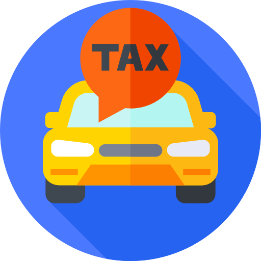 taxi Flat Circular Flat icona