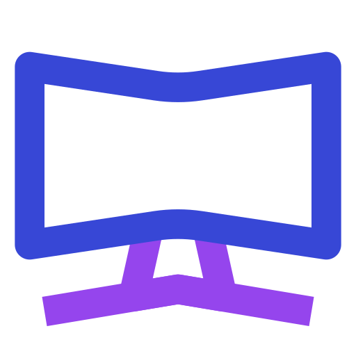 Изогнутый монитор Generic color outline иконка