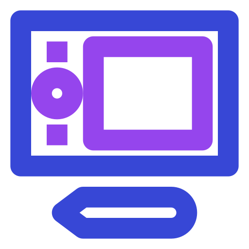 tablet graficzny Generic color outline ikona