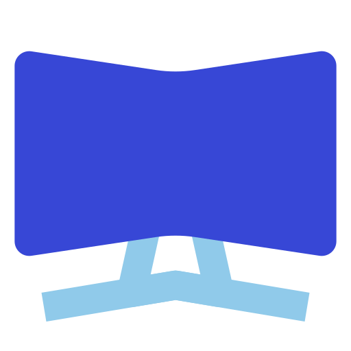 zakrzywiony monitor Generic color fill ikona