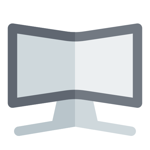 monitor curvo Generic color fill icona
