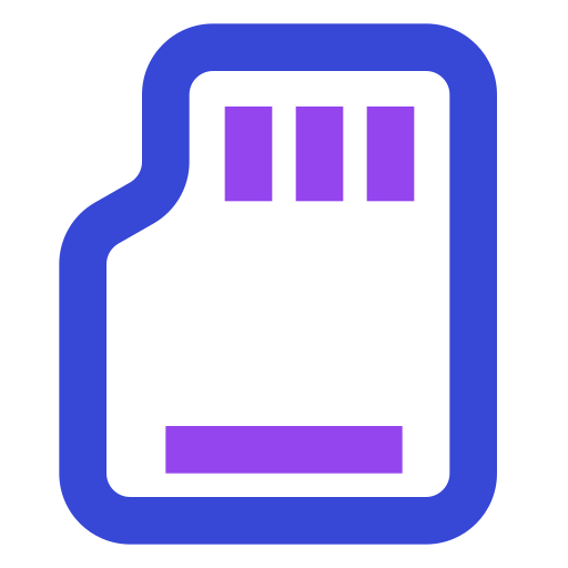 scheda di memoria Generic color outline icona