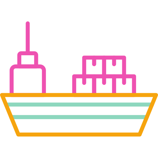 vrachtschip Generic color outline icoon