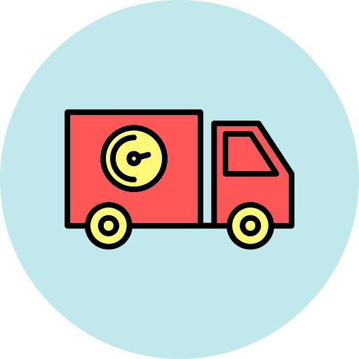 ciężarówka dostawcza Generic color lineal-color ikona