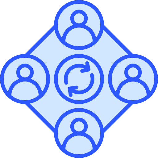 Group dynamics Generic color lineal-color icon