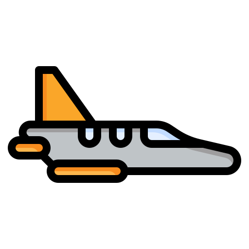 Private jet Generic color lineal-color icon