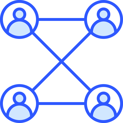 Group dynamics Generic color lineal-color icon