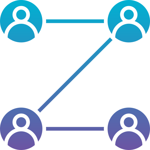 Group dynamics Generic gradient fill icon