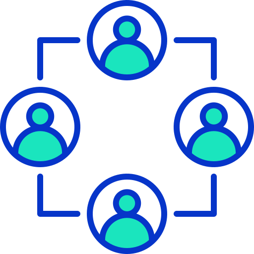 Group dynamics Generic color lineal-color icon