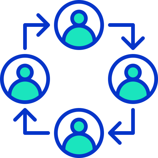 Group dynamics Generic color lineal-color icon