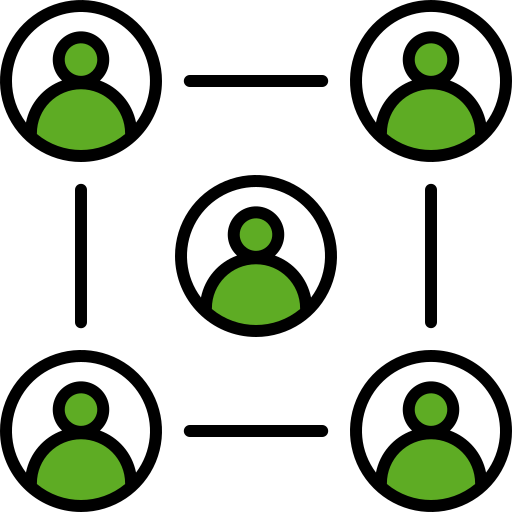 Group dynamics Generic color lineal-color icon