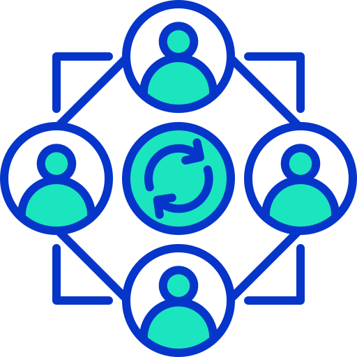 Group dynamics Generic color lineal-color icon