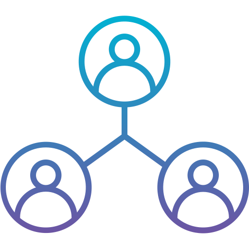 Group dynamics Generic gradient outline icon