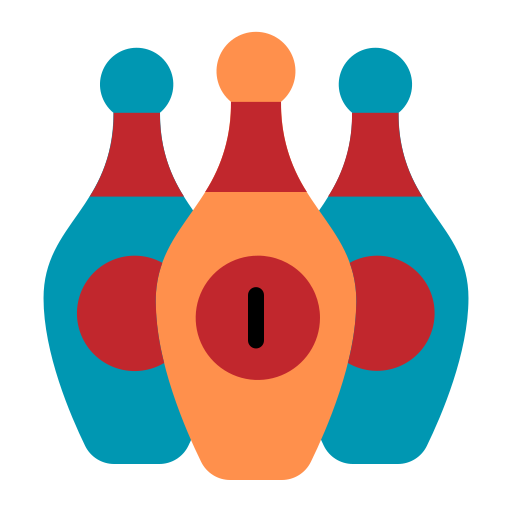quilles de bowling Generic color fill Icône