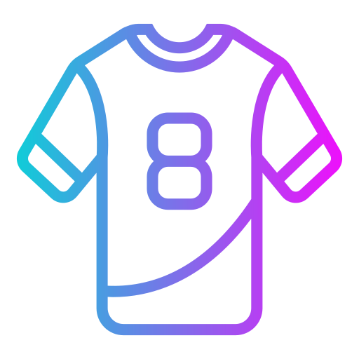 camiseta de fútbol Generic gradient outline icono