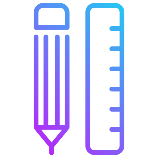 ołówek i linijka Generic gradient outline ikona