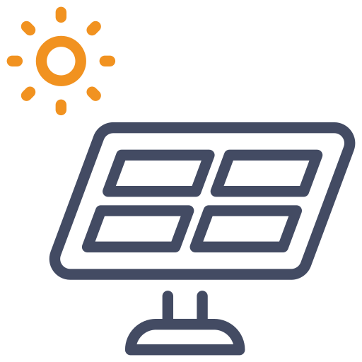 pannello solare Generic color outline icona