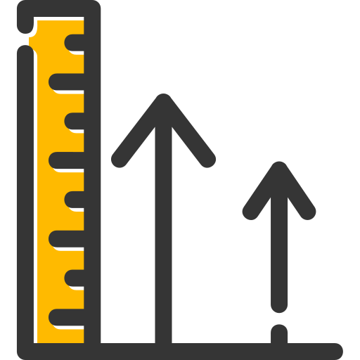 Height Generic color lineal-color icon