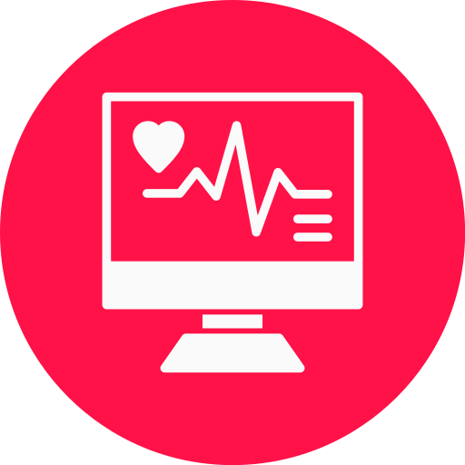 Heart monitor Generic color fill icon