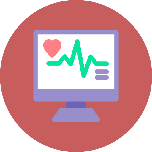monitor del cuore Generic color fill icona