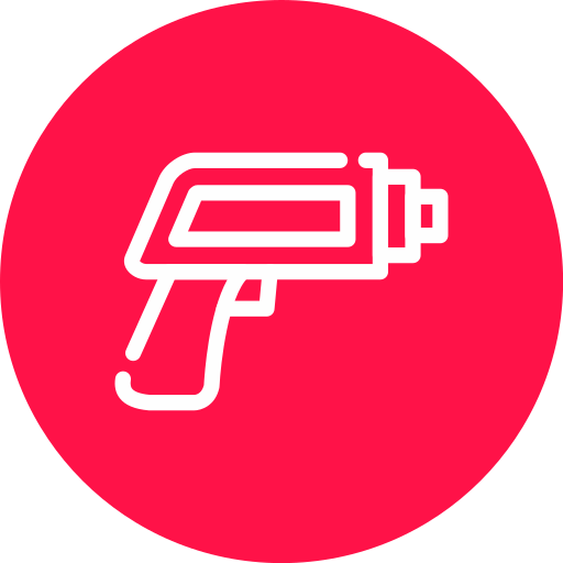 Thermometer gun Generic color fill icon