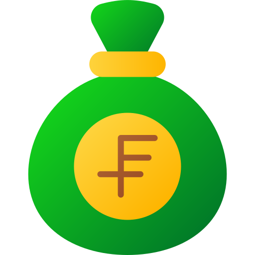швейцарский франк Generic gradient fill иконка