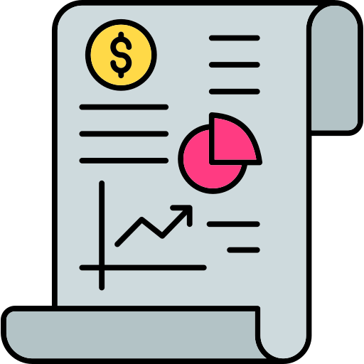 Финансовый отчет Generic color lineal-color иконка