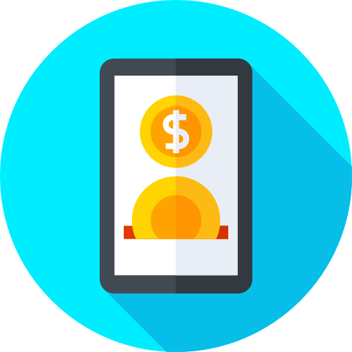 Online payment Flat Circular Flat icon