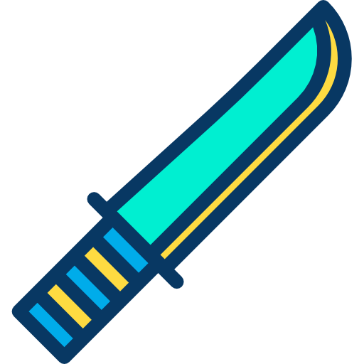 nóż Kiranshastry Lineal Color ikona