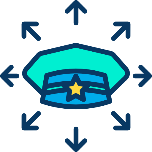 czapka policyjna Kiranshastry Lineal Color ikona