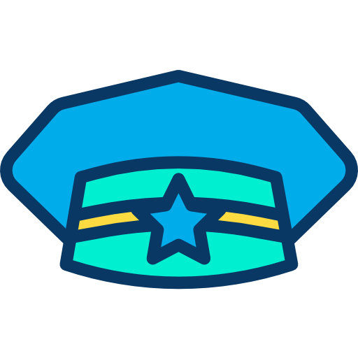 czapka policyjna Kiranshastry Lineal Color ikona