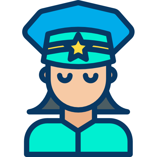 femme policier Kiranshastry Lineal Color Icône