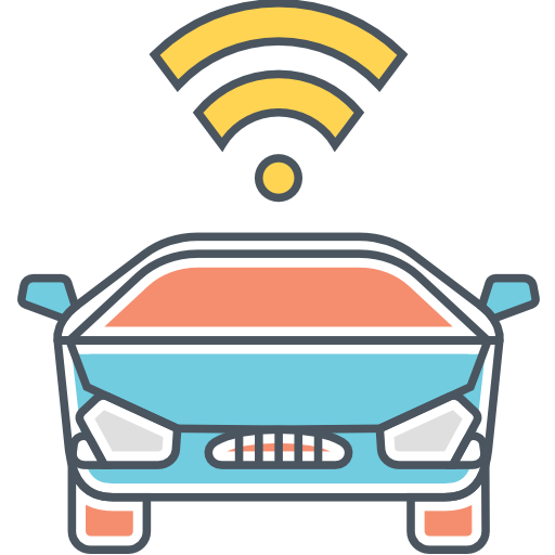 Driverless car Flaticons.com Flat icon