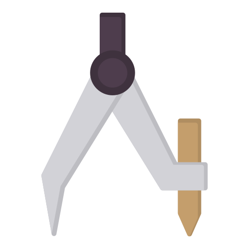 Drawing compass Generic color fill icon